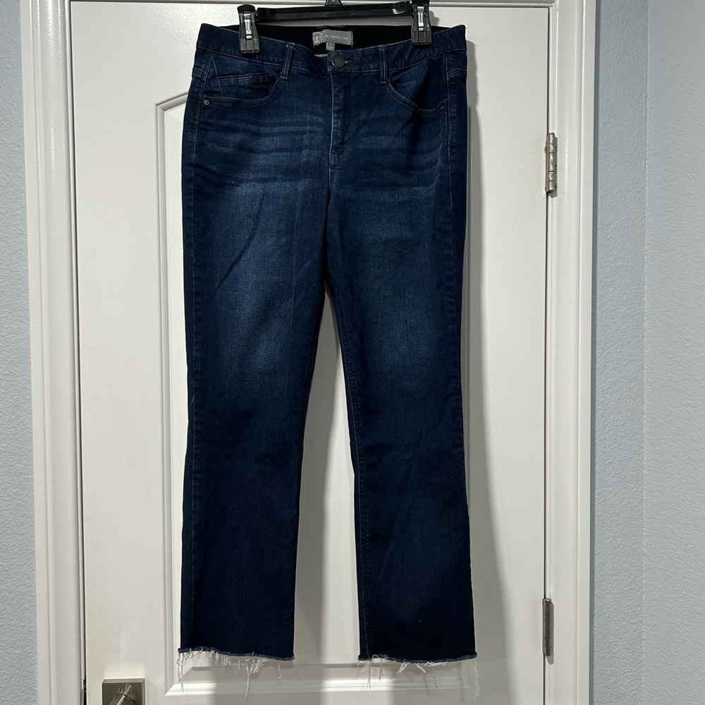 Wit & Wisdom Ab-Solution slim fit raw hem straight leg jeans 12, Indigo